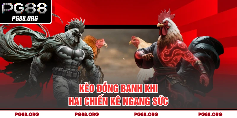 Kèo đồng banh khi hai chiến kê ngang sức