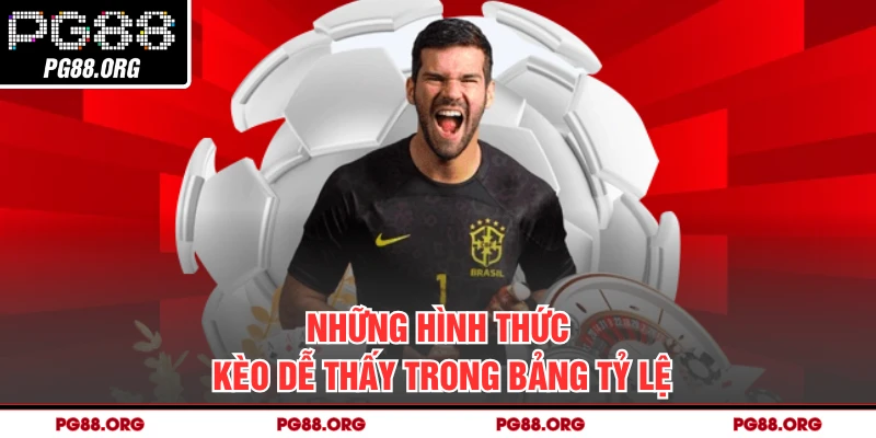 Những hình thức kèo dễ thấy trong bảng tỷ lệ